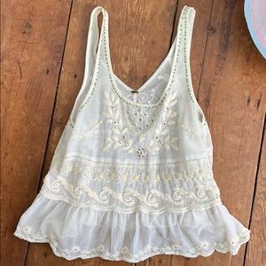 Beaded flowy boho tank